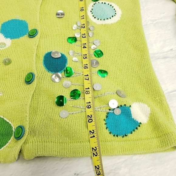 SUSAN Bristol Christmas Tree Holiday Cardigan VGUC - Picture 11 of 11